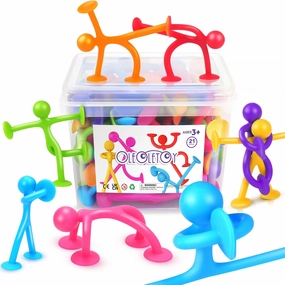 OleOletOy Suction Fidget Toys for Kids: Stress Release Sensory Toys for Autism ADHD Students Classroom Party Easter Entertainment (21 Pack)
