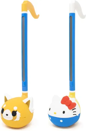 Otamatone Special Edition Sanrio (2 Pc. Set - Aggretsuko Sweet   Hello Kitty) - Fun Electronic Musical Toy Instrument by Maywa Denki (Official Licensed) [Includes Song Sheet and English Instructions]