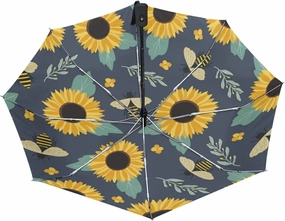 Oyihfvs Automatic Windproof Waterproof Umbrella, Folding Umbrella Reinforced Portable Automatic Compact Anti-UV Sun rain Auto Open/Close