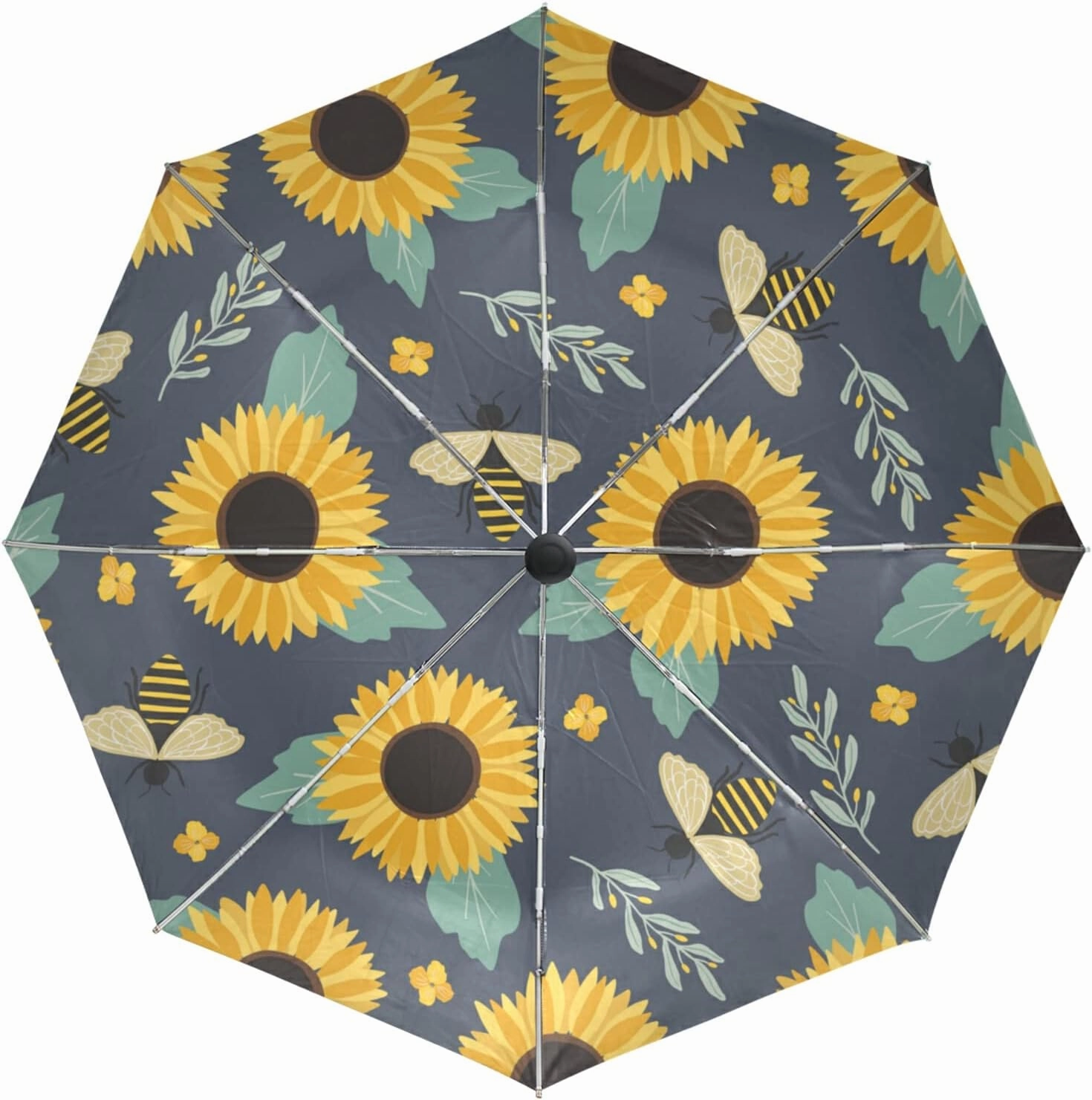Oyihfvs Automatic Windproof Waterproof Umbrella, Folding Umbrella Reinforced Portable Automatic Compact Anti-UV Sun rain Auto Open/Close
