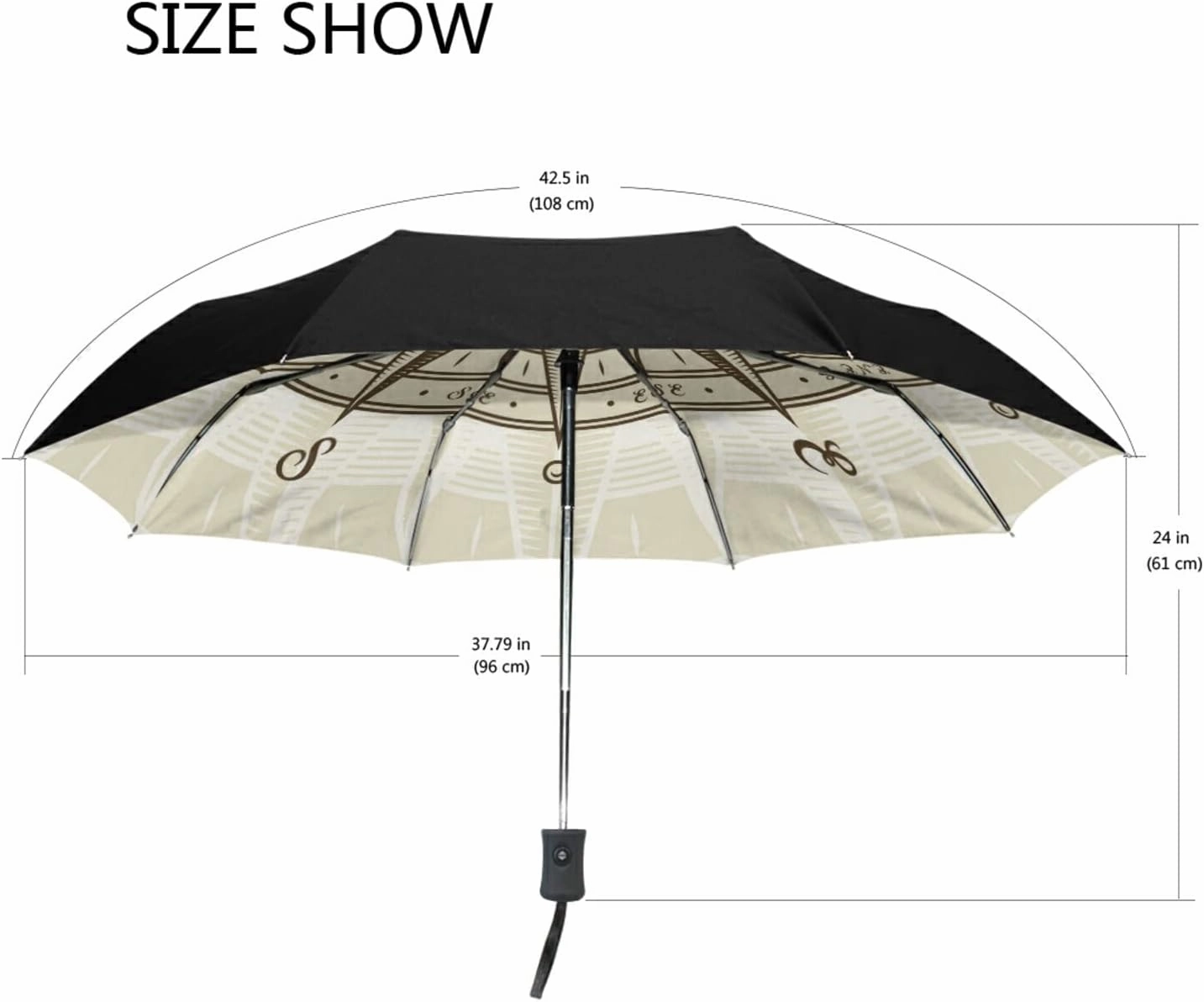 Oyihfvs Automatic Windproof Waterproof Umbrella, Folding Umbrella Reinforced Portable Automatic Compact Anti-UV Sun rain Auto Open/Close
