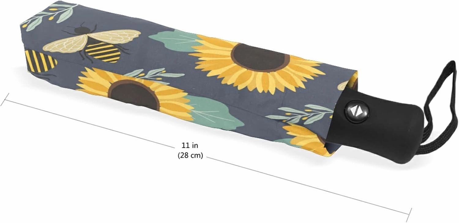 Oyihfvs Automatic Windproof Waterproof Umbrella, Folding Umbrella Reinforced Portable Automatic Compact Anti-UV Sun rain Auto Open/Close