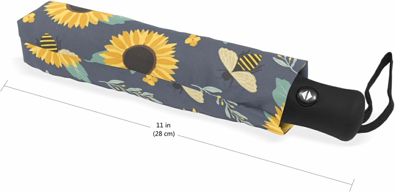 Oyihfvs Automatic Windproof Waterproof Umbrella, Folding Umbrella Reinforced Portable Compact Anti-UV Sun rain Auto Open/Close
