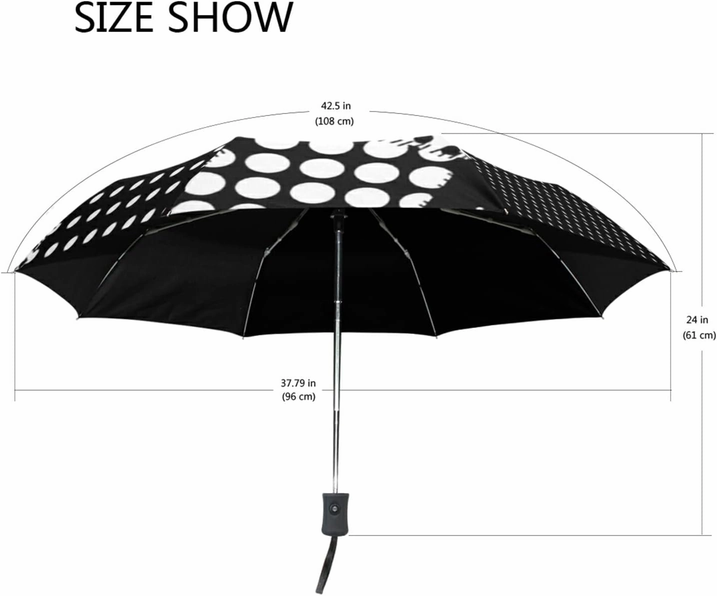 Oyihfvs Automatic Windproof Waterproof Umbrella, Folding Umbrella Reinforced Portable Compact Anti-UV Sun rain Auto Open/Close