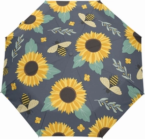 Oyihfvs Automatic Windproof Waterproof Umbrella, Folding Umbrella Reinforced Portable Compact Anti-UV Sun rain Auto Open/Close