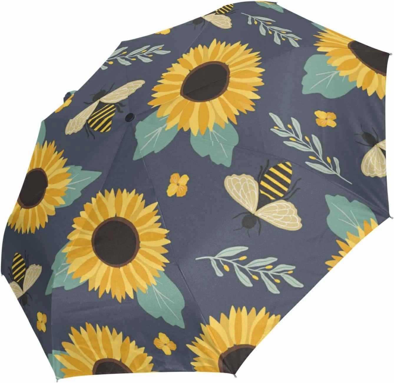 Oyihfvs Automatic Windproof Waterproof Umbrella, Folding Umbrella Reinforced Portable Compact Anti-UV Sun rain Auto Open/Close