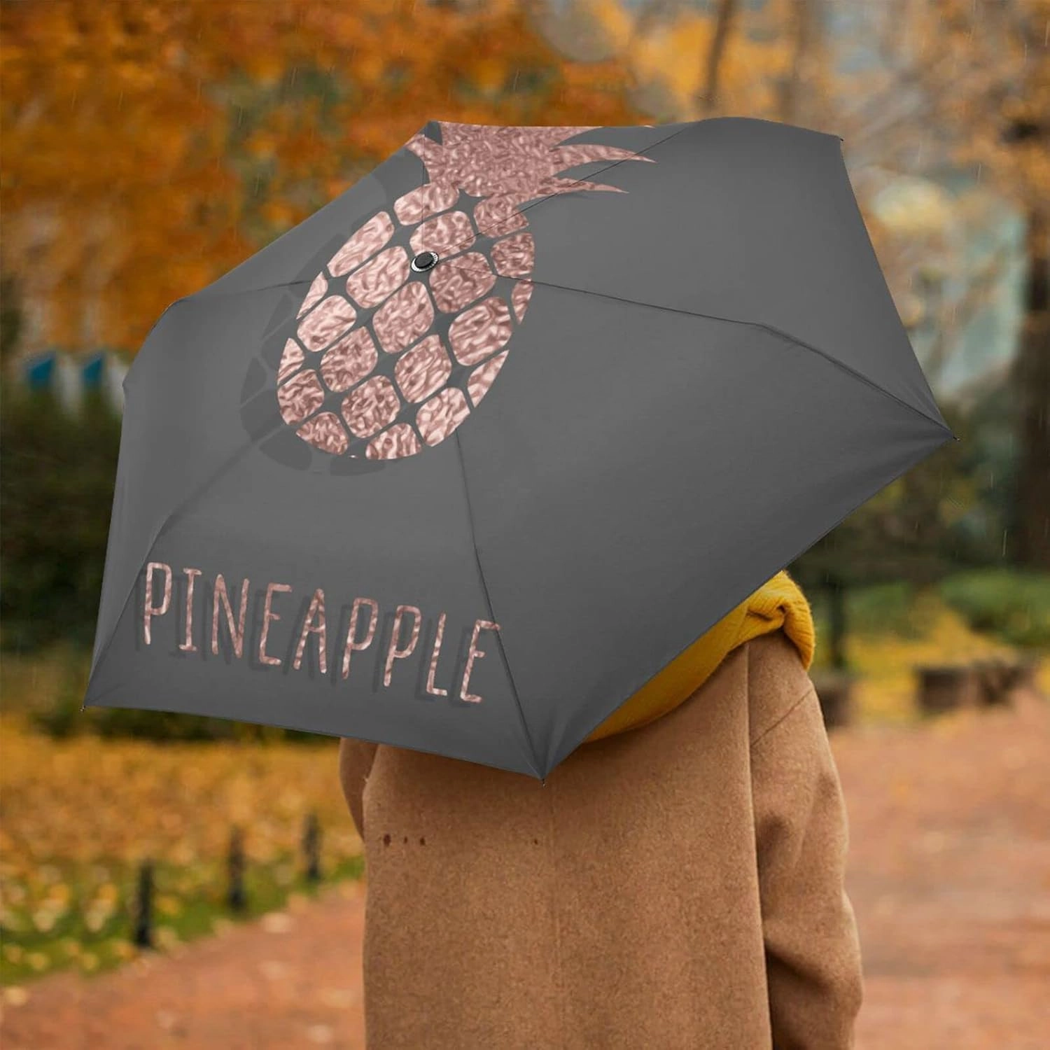 Oyihfvs Automatic Windproof Waterproof Umbrella, Folding Umbrella Reinforced Portable Compact UV Protection Sun rain Auto Open/Close