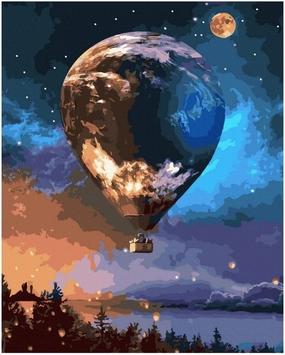 Painting By Numbers Set Star Ball 40x50 - set for painting by numbers, self-painting for beginner art lovers, children and adults, creative leisure activities