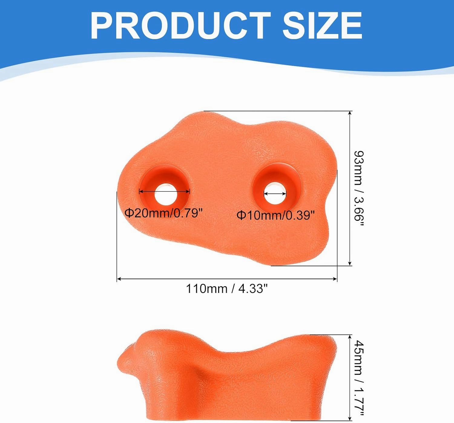 PATIKIL Rock Climbing Holds, Small Climbing Rock Wall Grips Play Set Climber Attachments with Double Hole for Playground Accessory