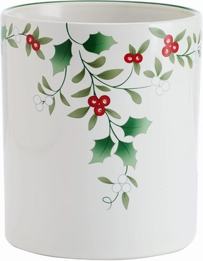 Pfaltzgraff Winterberry Kitchen Utensil Crock Holder, 6 Inch, Multicolored