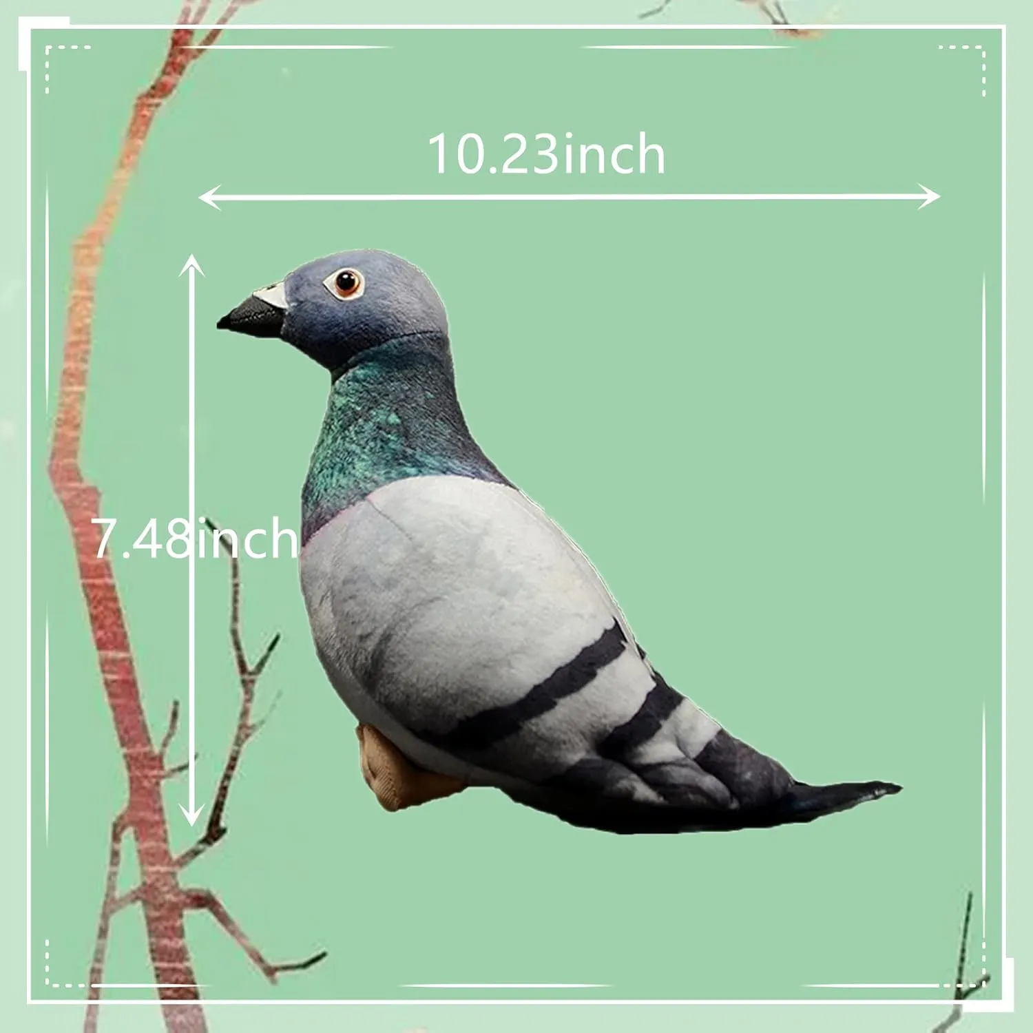 Pigeon Plush Toy - Simulation Rock Columba Rupestris Stuffed Animal, Cute Rock Pigeon Plush Toy as Gift for Kids Birthday Christmas…