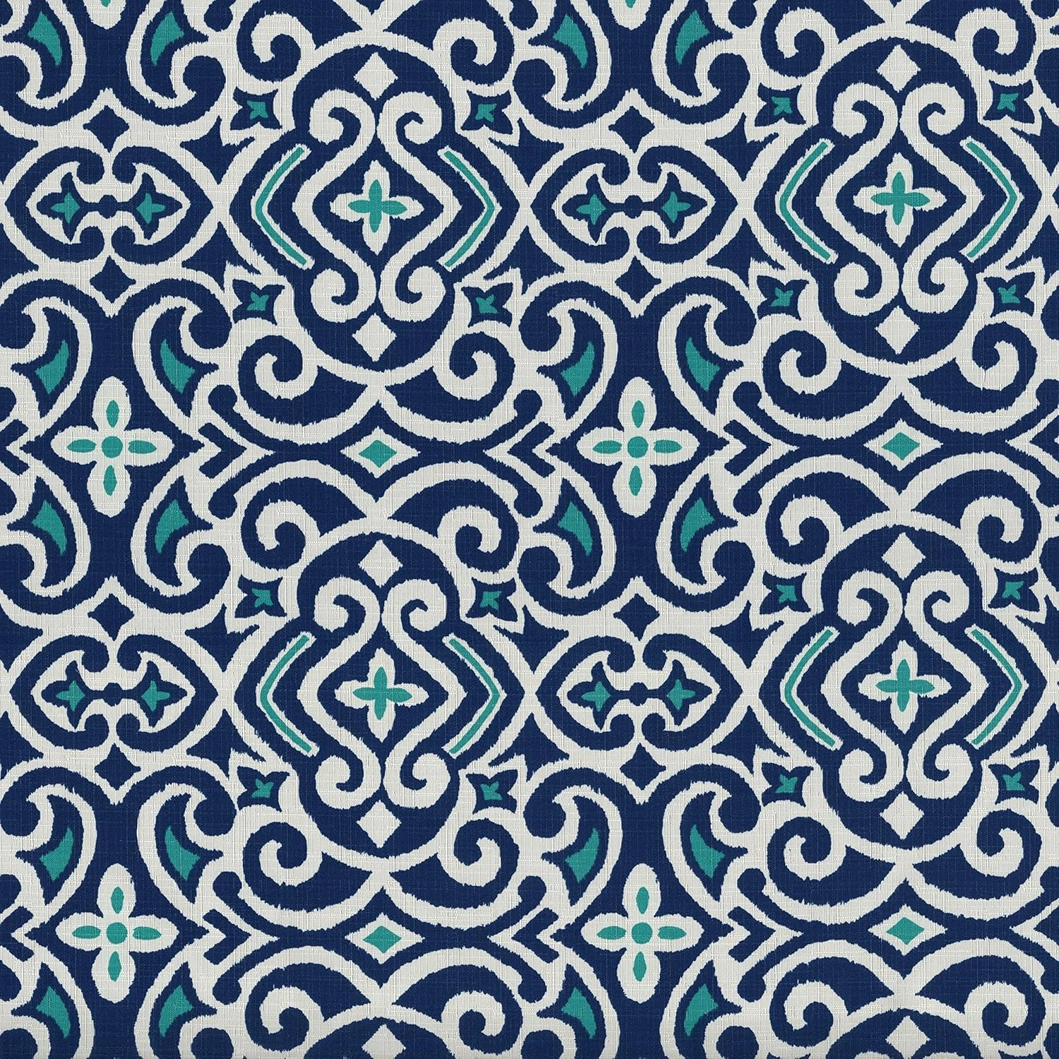 Pillow Perfect Damask Indoor/Outdoor Accent Throw Pillow, Plush Fill, Weather, and Fade Resistant, Lumbar - 11.5" x 18.5" , Blue/White New Damask, 2 Count