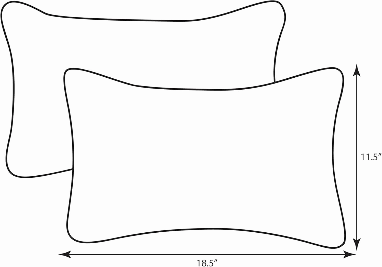 Pillow Perfect Damask Indoor/Outdoor Accent Throw Pillow, Plush Fill, Weather, and Fade Resistant, Lumbar - 11.5" x 18.5" , Blue/White New Damask, 2 Count