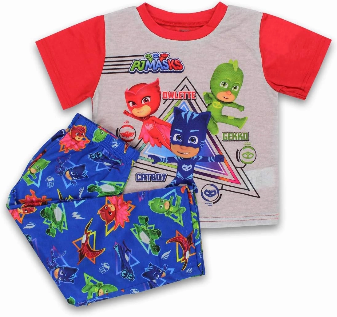 PJ Masks Toddler Boys 2 Piece Short Sleeves Pants Pajamas Set