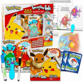 Pokemon Imagine Ink 4-in-1 Activity Set - Bundle Includes Pokemon Imagine Ink with Coloring Books, Stickers, Games, Puzzles, Drawing, and More | Pokemon Activities for Boys, Girls, Kids