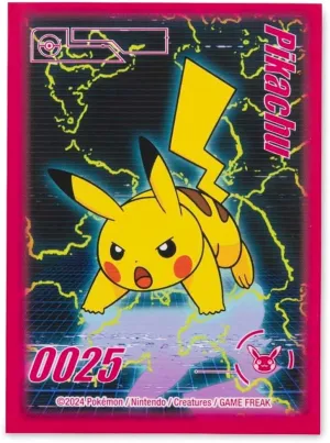 Pokémon Center: Pokémon TCG: Pikachu Neon Charge Card Sleeves (65 Sleeves)