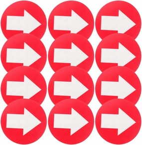 POPETPOP 20pcs Reflective Arrow Direction Markers Trail Stickers for Outdoor Navigation Bright Fluorescent Color for Signage Adhesive Stickers for Camping and Pathways