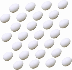 POPETPOP 28pcs Artificial Pigeon Eggs for Nest Hatching Life Like Induced Eggs for Bird Breeding DIY Decorative Solid Production for Repeated Use