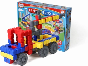POPULAR PLAYTHINGS LinkaBlox Deluxe Construction Toy Set with Activity Guide for Kids Ages 4 and Older