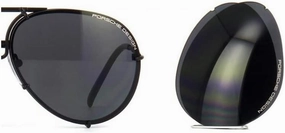 Porsche Design Original Lenses Set Only - For Model P8478-100% Authentic (V343 - Grey blue, 63)