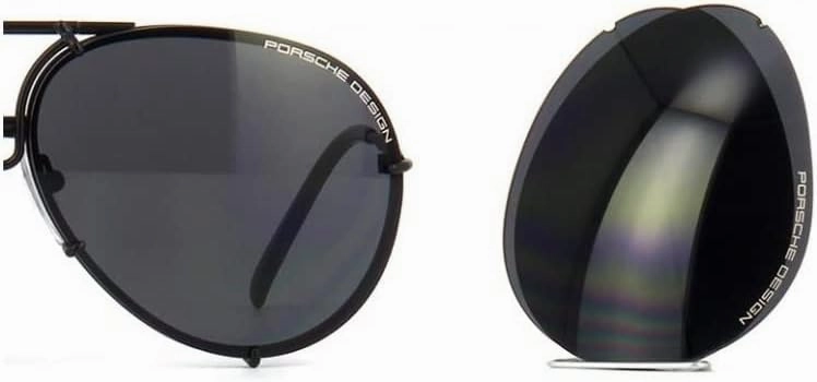 Porsche Design Original Lenses Set Only - For Model P8478-100% Authentic (V343 - Grey blue, 63)