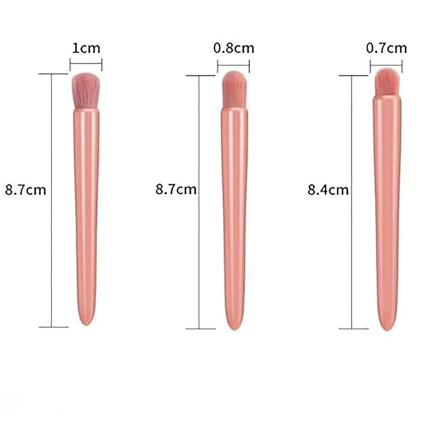 Portable 5-piece makeup brush set, travel makeup brush set, mini multi-functional makeup brush with mirror (bright yellow)