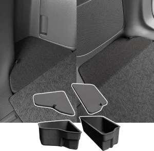 powoq Rear Trunk Organizer Compatible with 2023-2025 Honda CRV Side Divider with Flocking Lids Side Storage Box (Only For Hybrid Sport touring) Replacement for 23-25 Honda CRV Accessories