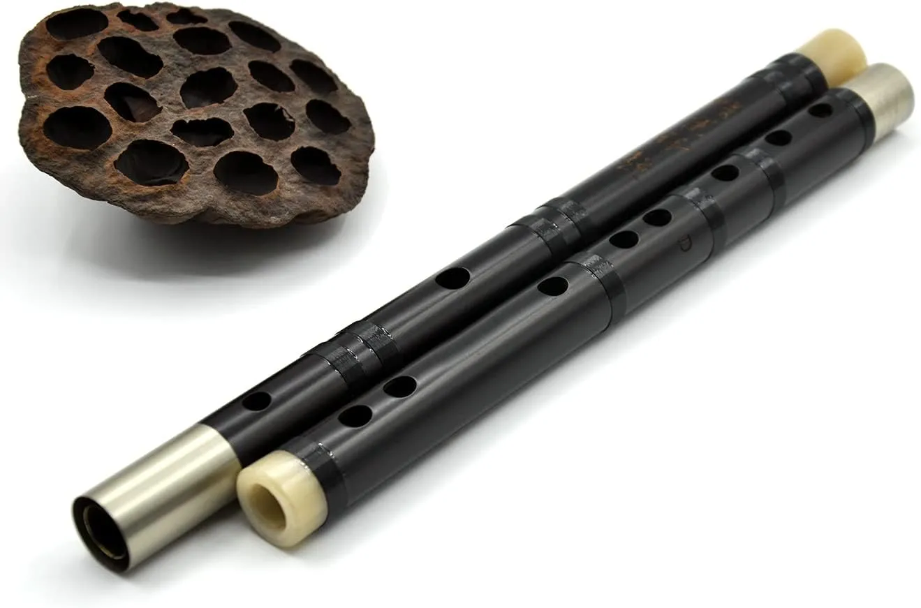 Professional Flute Chinese D key Dizi for Beginners with Free Membrane & Glue Set Traditional Chinese Aged Rosewood Instrument
