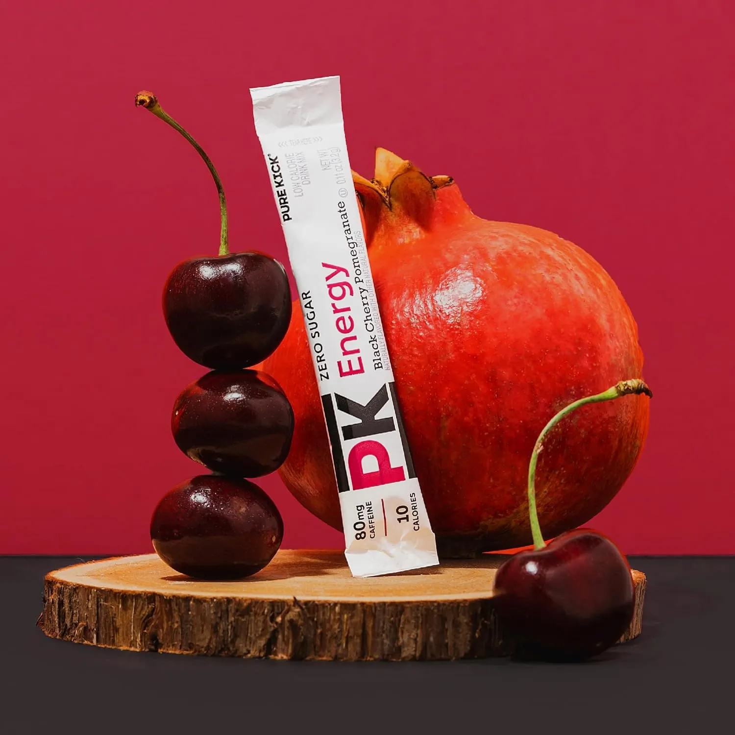 PURE KICK Energy Singles To Go Drink Mix, Black Cherry Pomegranate, Includes 12 Boxes with 6 Packets in each Box, 72 Total Packets