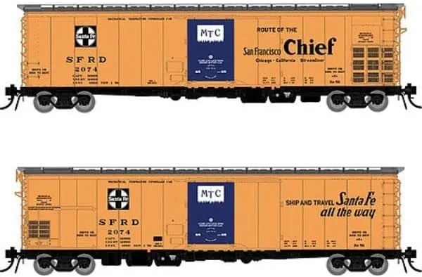 Rapido RAP156002 HO Santa Fe RR-56 Mechanical Reefer San Francisco Chief Slogan Train, Pack of 4