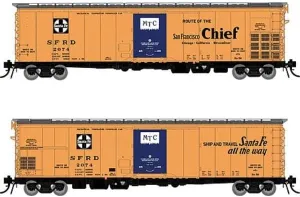 Rapido RAP156002 HO Santa Fe RR-56 Mechanical Reefer San Francisco Chief Slogan Train, Pack of 4