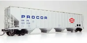 Rapido RAP157003 HO UNPX Procor with Union Carbide 5820 Covered Hopper Model Train - Pack of 6