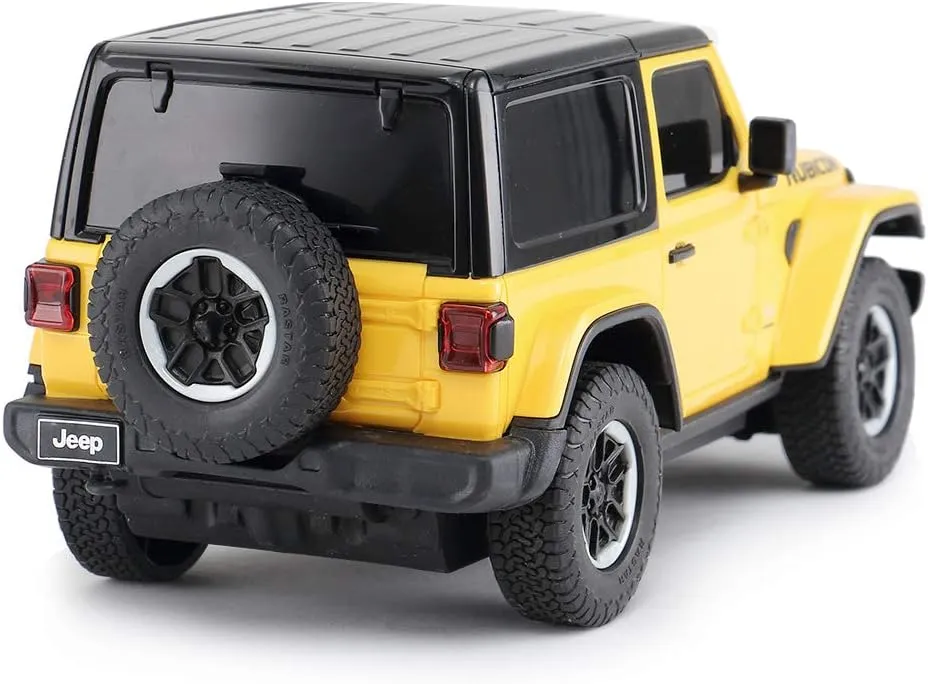 RASTAR RC Toy, 1/24 Scale Wrangler JL Remote Control RC Car, Rubicon Model Vehicle for Kids, Yellow