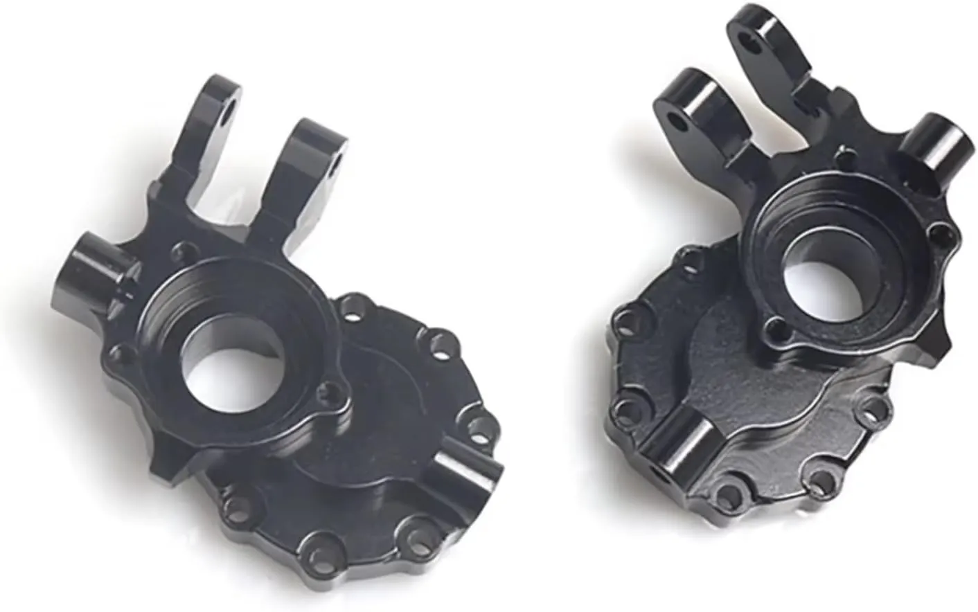 RC Car Accessories for TRX-4 1/10 2pcs Aluminum Inner Front Axle Portal Drive Cover Housing RC Crawler Car Front Axle Steering Upgrade Parts(Black)