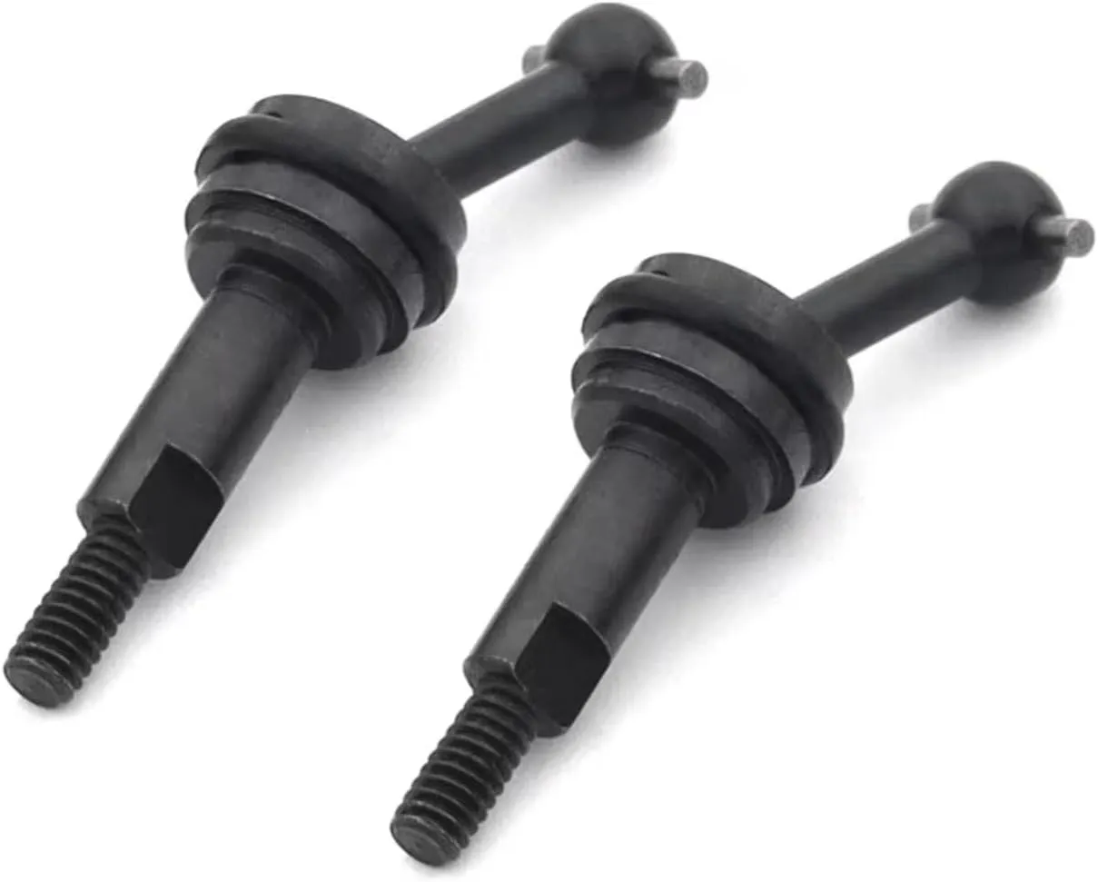 RC Car DIY Parts for Wltoys K969 K989 K979 P929 1/28 2pcs Extended Metal CVD for Universal Shaft 2mm with M2 Nut RC Car Upgrade Parts Accessories(Black)