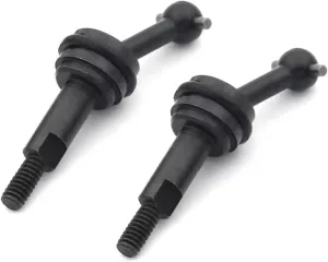 RC Car DIY Parts for Wltoys K969 K989 K979 P929 1/28 2pcs Extended Metal CVD for Universal Shaft 2mm with M2 Nut RC Car Upgrade Parts Accessories(Black)