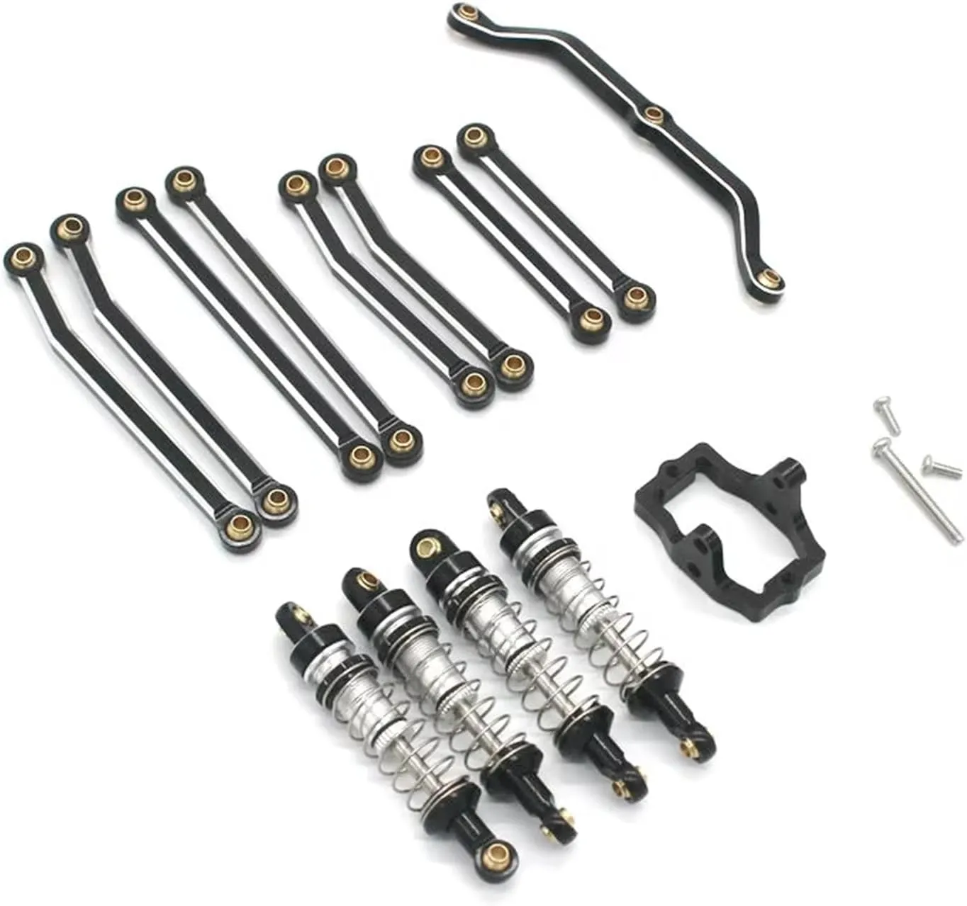 RC Cars Crawler Parts Compatible with for JJRC C8801 C8809 AX-8560 1/18 Remote Control Car Upgrade Accessories Aluminum Shock Absorber Rod Set(Black)