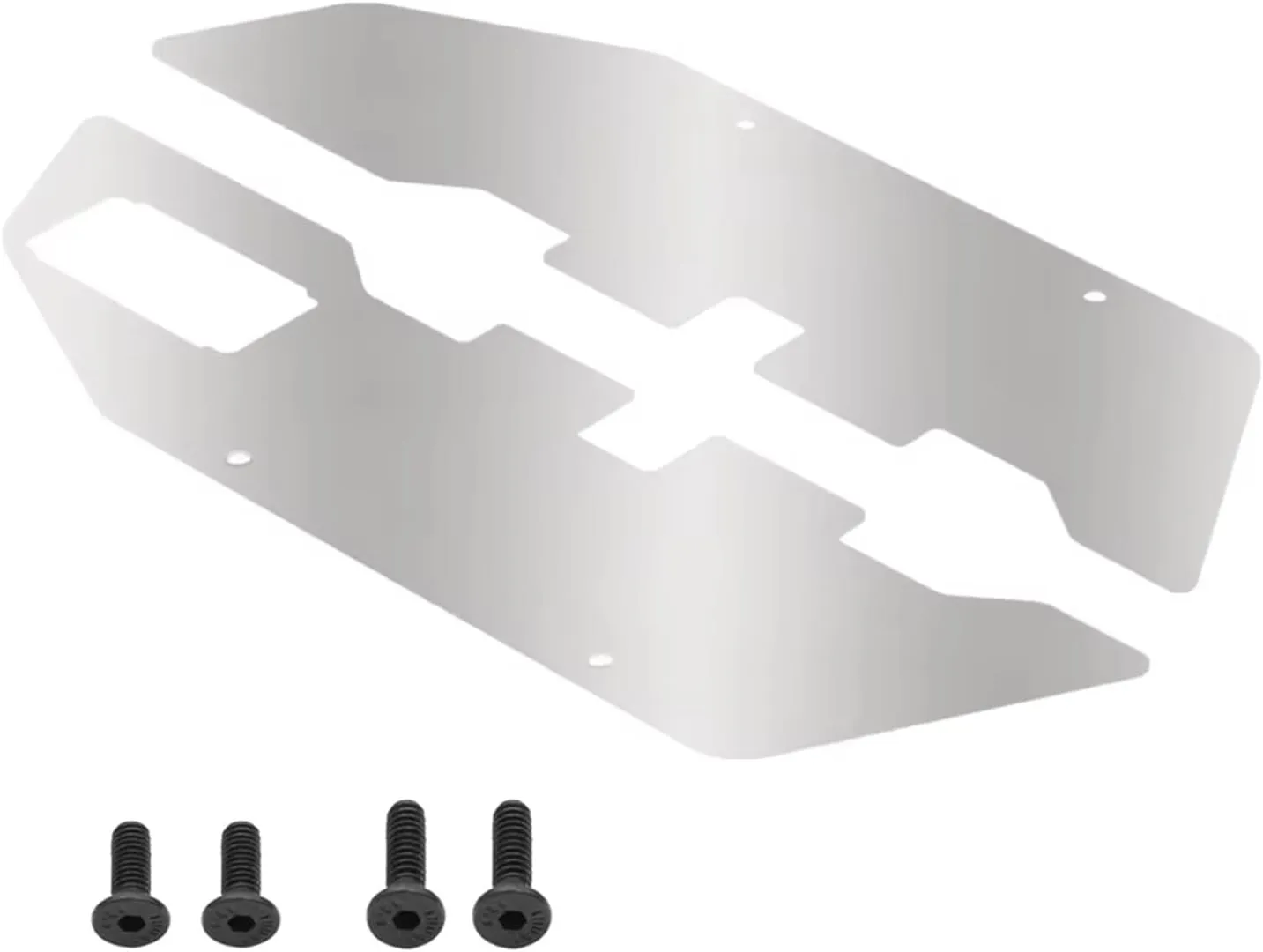 RC Repair Parts Compatible with Traxxas for Slash 2WD 1/10 RC Car Upgrade Parts Accessories Steel Front and Rear for Chassis Armor Protector(B)