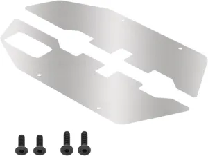 RC Repair Parts Compatible with Traxxas for Slash 2WD 1/10 RC Car Upgrade Parts Accessories Steel Front and Rear for Chassis Armor Protector(B)