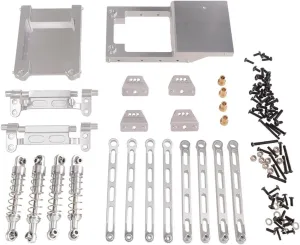 Rc Shock Absorber For MN For MN168 For MN78 1/12 Metal Rod Shock Absorber Vulnerability Kit RC Car Tracked Vehicle Parts Accessories Upgrade Replacement And Use(Silver)