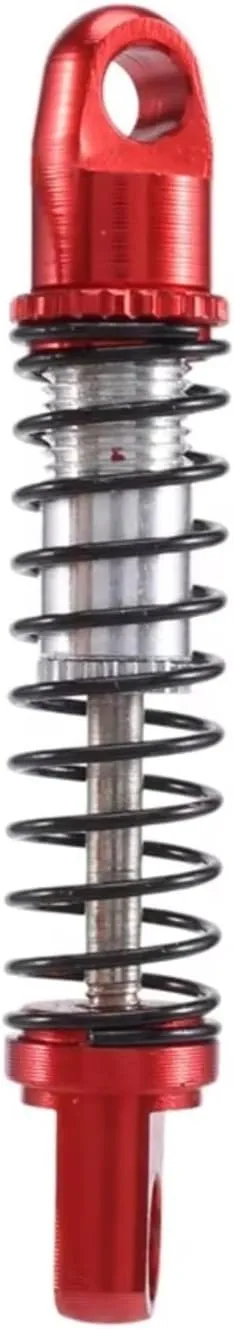 Rc Shock Absorber For WPL D12 2pcs Metal Rear Shock Absorber Damper With Mount Fixed For Seat RC Car Tracked Vehicle Parts And Accessories Upgrade Replacement Use(Red)