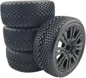 RC Tyre Set for 4WD for Nitro for HPI for HSP for Camper for Kyosho for ZD for Hongnuo 4PCS 112mm *45mm Buggy Wheel 17mm Hex Hubs 1/8 RC for Racing Car(B)