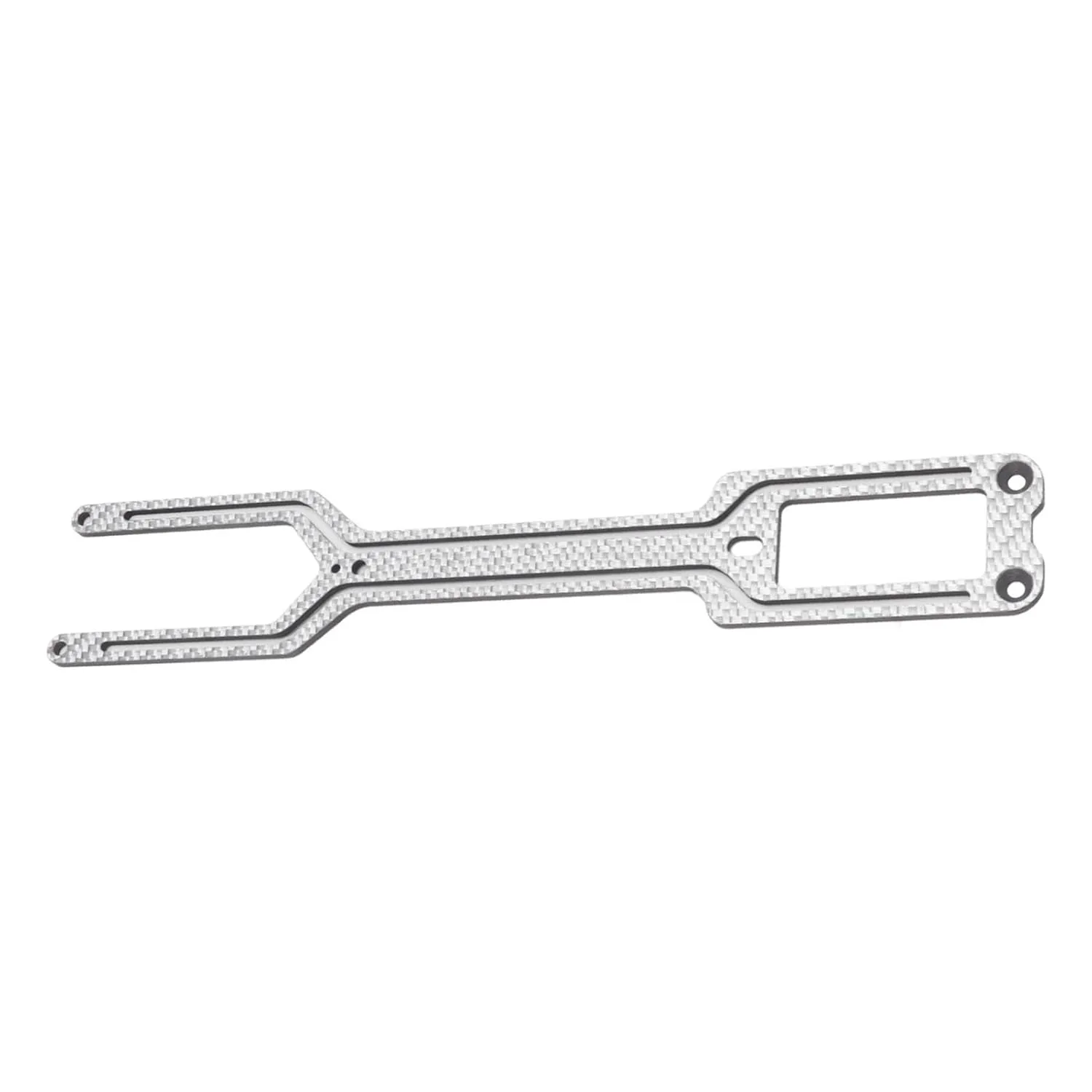 RC Upper Deck Upgrade for Y Z /10 Drift Car - Lightweight Carbon Fiber Top Deck for Enhanced Performance (Black) (Silver SSG)