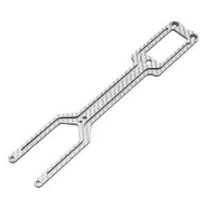 RC Upper Deck Upgrade for Y Z /10 Drift Car - Lightweight Carbon Fiber Top Deck for Enhanced Performance (Black) (Silver SSG)