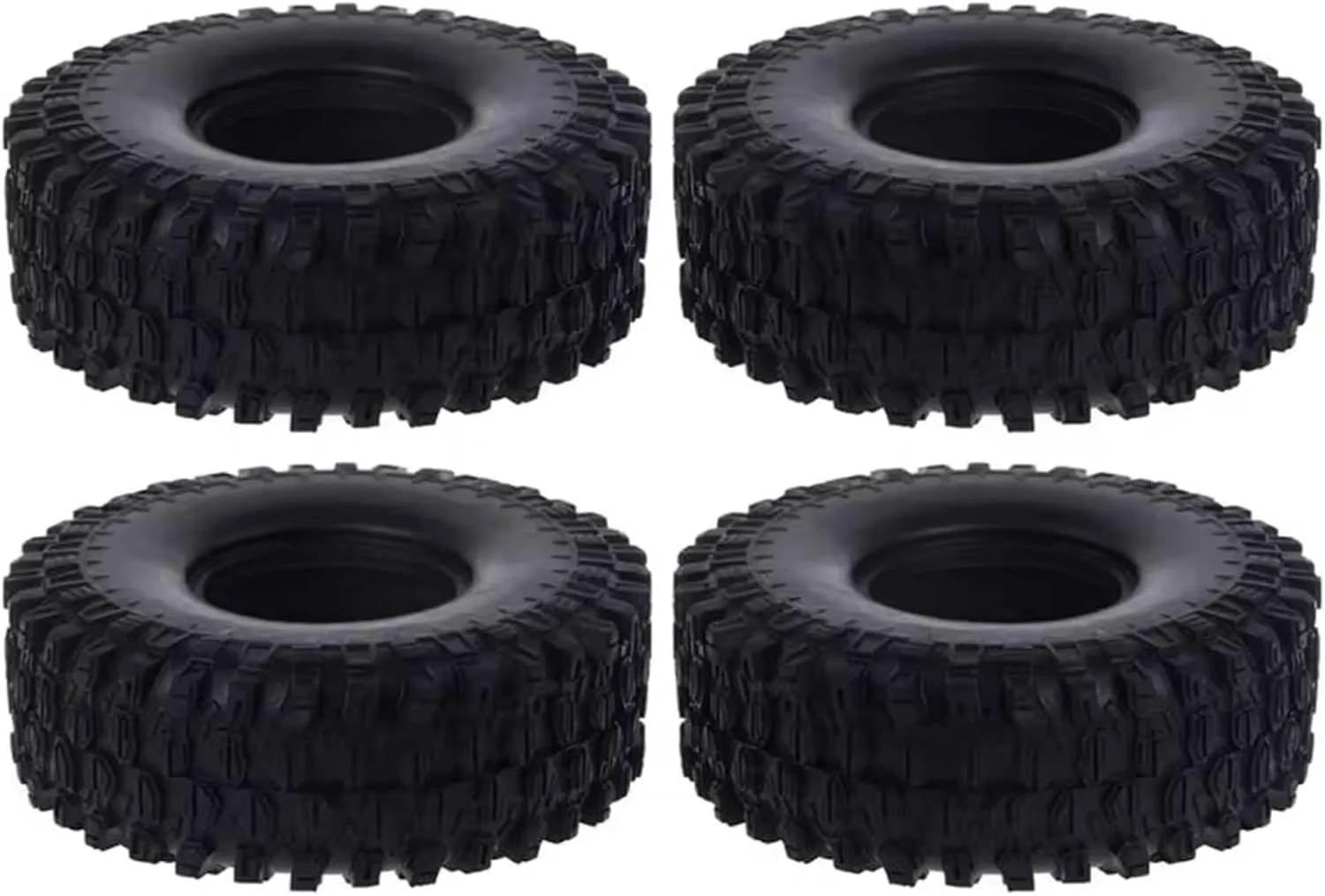 Rc Wheel Rim Tire for Axial for SCX10 II 90046 for RR10 for Wraith for Traxxas for TRX4 4pcs 1/10 RC Cars Rubber Tires 1.9inch 120 * 42mm Wheel Tyres