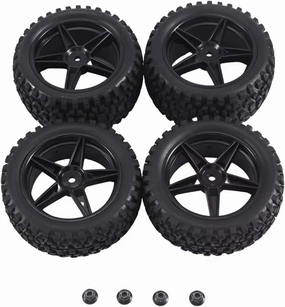 RC Car Accessories Compatible with Wltoys 144001 144010 124007 124017 for Tamiya for HSP 1/10 1/12 1/14 RC Car Off Road for Buggy 4Pcs 85Mm Tire Wheel Tyre(D)