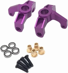 RC Car Accessories for WLtoys for 144010 144001 144002 124016 124017 124018 124019 RC Car Upgrades Parts Metal Upgrade Front Steering Cup 4 * 7 * 2 Bearing(Purple)