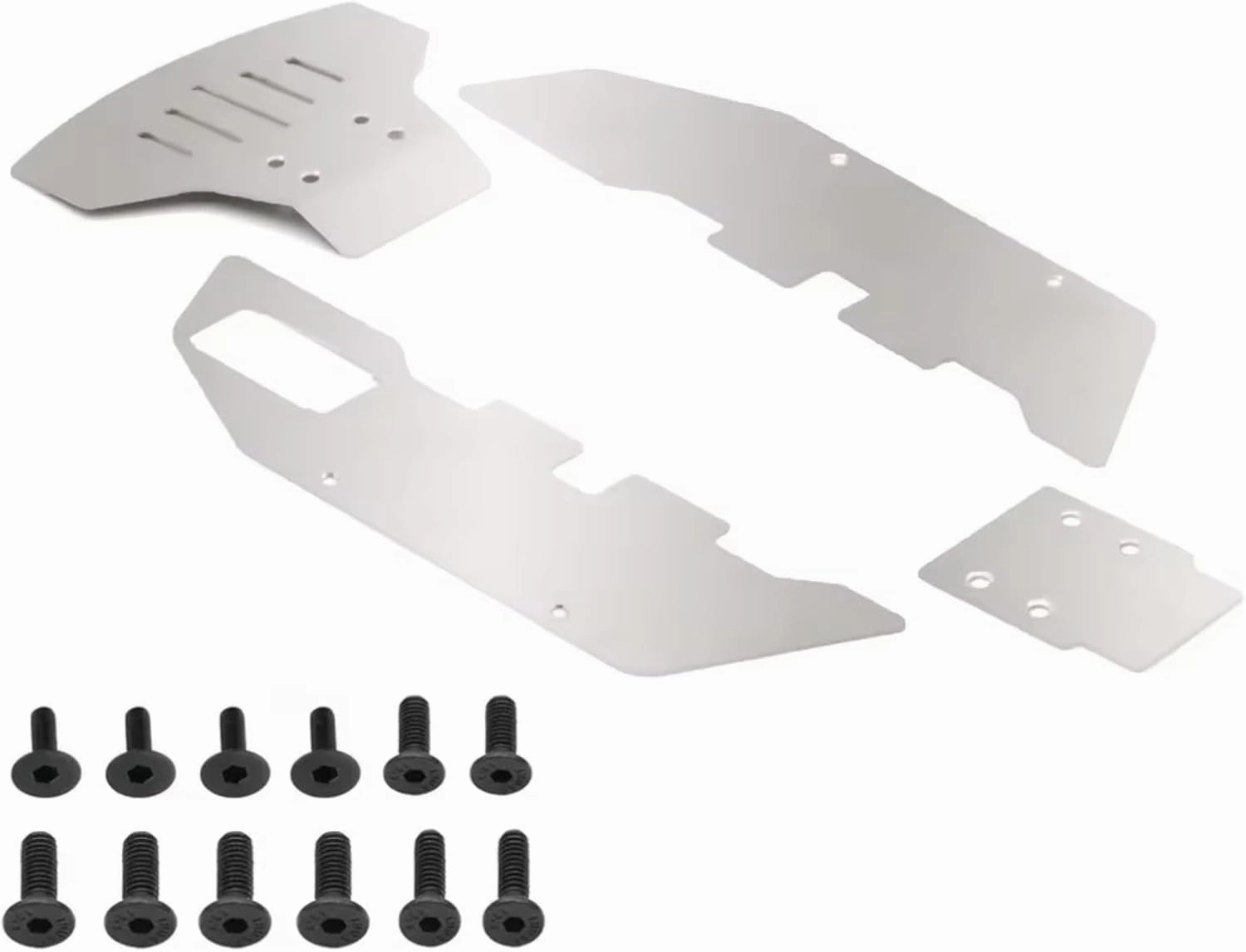 RC Car DIY Parts for Traxxas for Slash 2WD 1/10 Stainless Steel Front and Rear for Chassis Protector RC Car Upgrade Parts Accessories