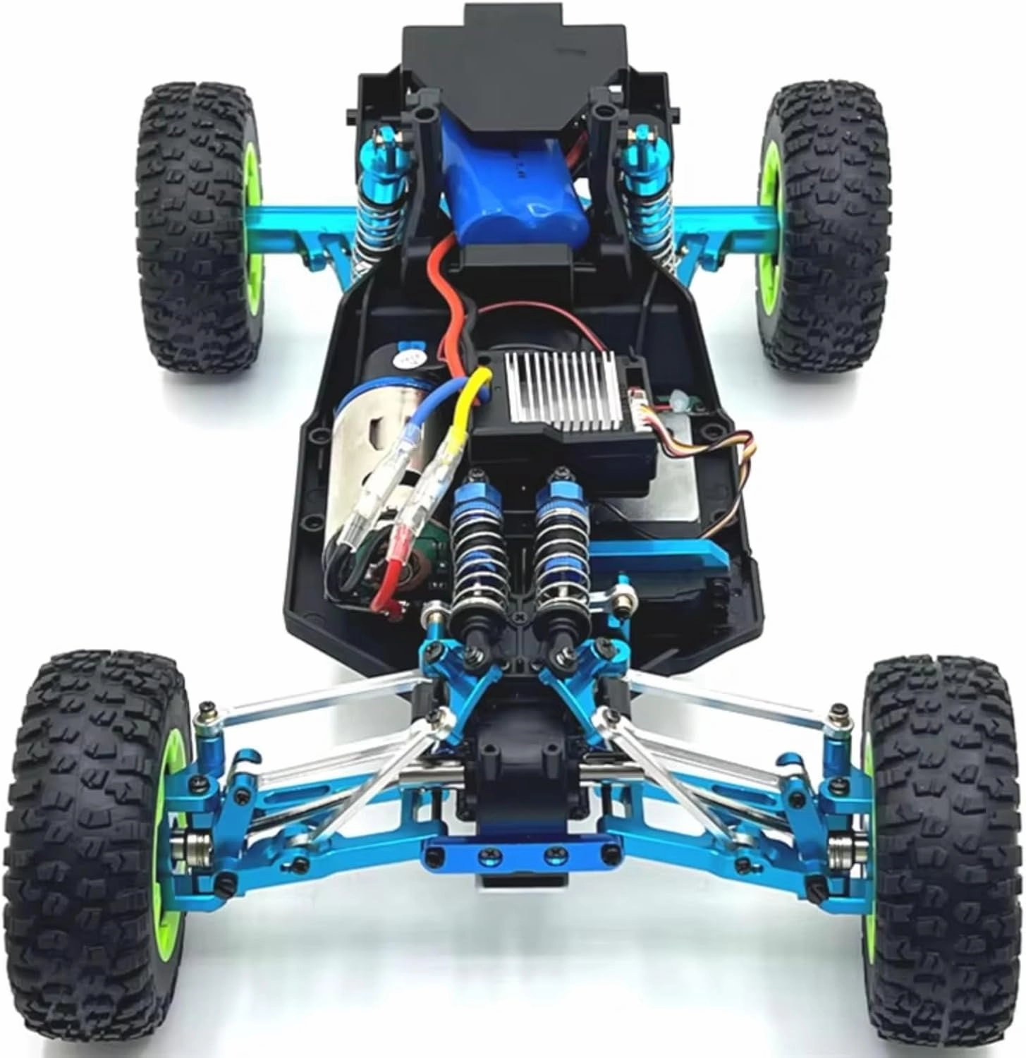RC Car DIY Parts for WLtoys 124006 12423 12427 12428 1/12 Metal Upgrade Kit Remote Control Crawler Vehicle Upgrade Parts Accessories(Blue)