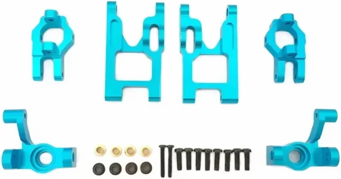 RC Car DIY Parts for WLtoys 12428 FY-03 Q39 1/12 Base C Steering Cup Front for Swing Arm RC Cars Accessories Upgrade Parts Kit(Blue)